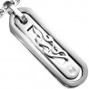 Pandantiv FLAME inox cu piatra - fara lant - DPA524 - NOU