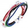 Bratara din piele si sfori Multicolora ajustabila - fwl926 NOU